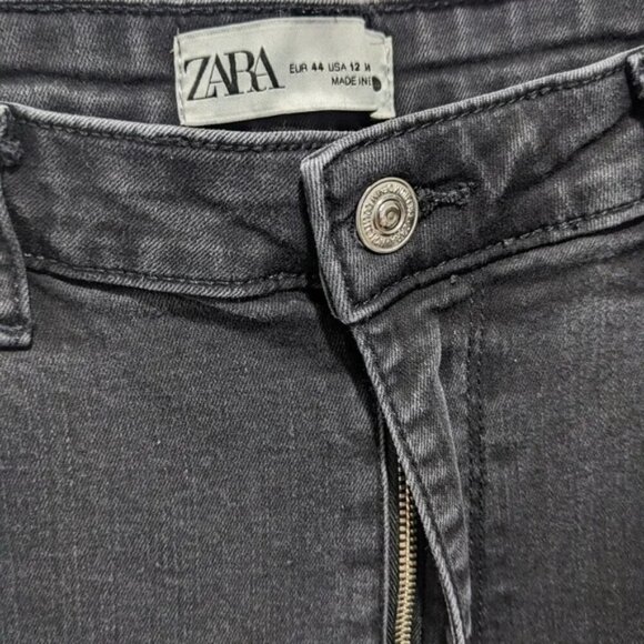 Zara | High Waisted Skinny Flare In Washed Black - Picture 6 of 9